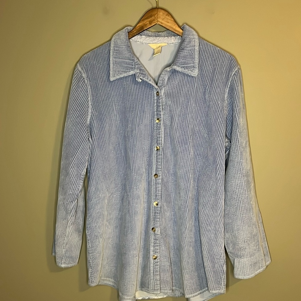J. Jill Blue Button Down Shirt